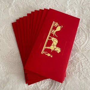 Hermes 2022 Year of Tiger Chinese Lunar New Year Red Envelope/Pocket - Set of 10